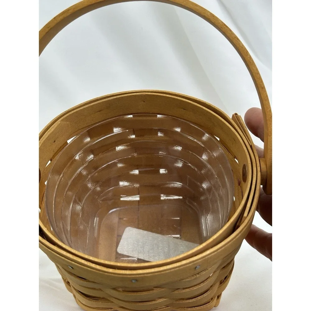 Longaberger 2002 Handled Hand Woven Basket 6.5